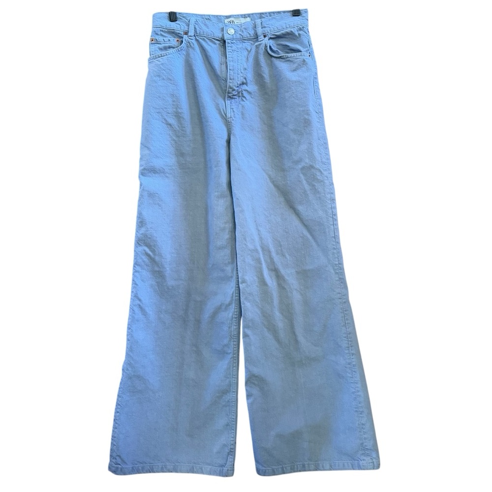 Zara Wide-Leg  Light Wash Blue Jeans Womens 4